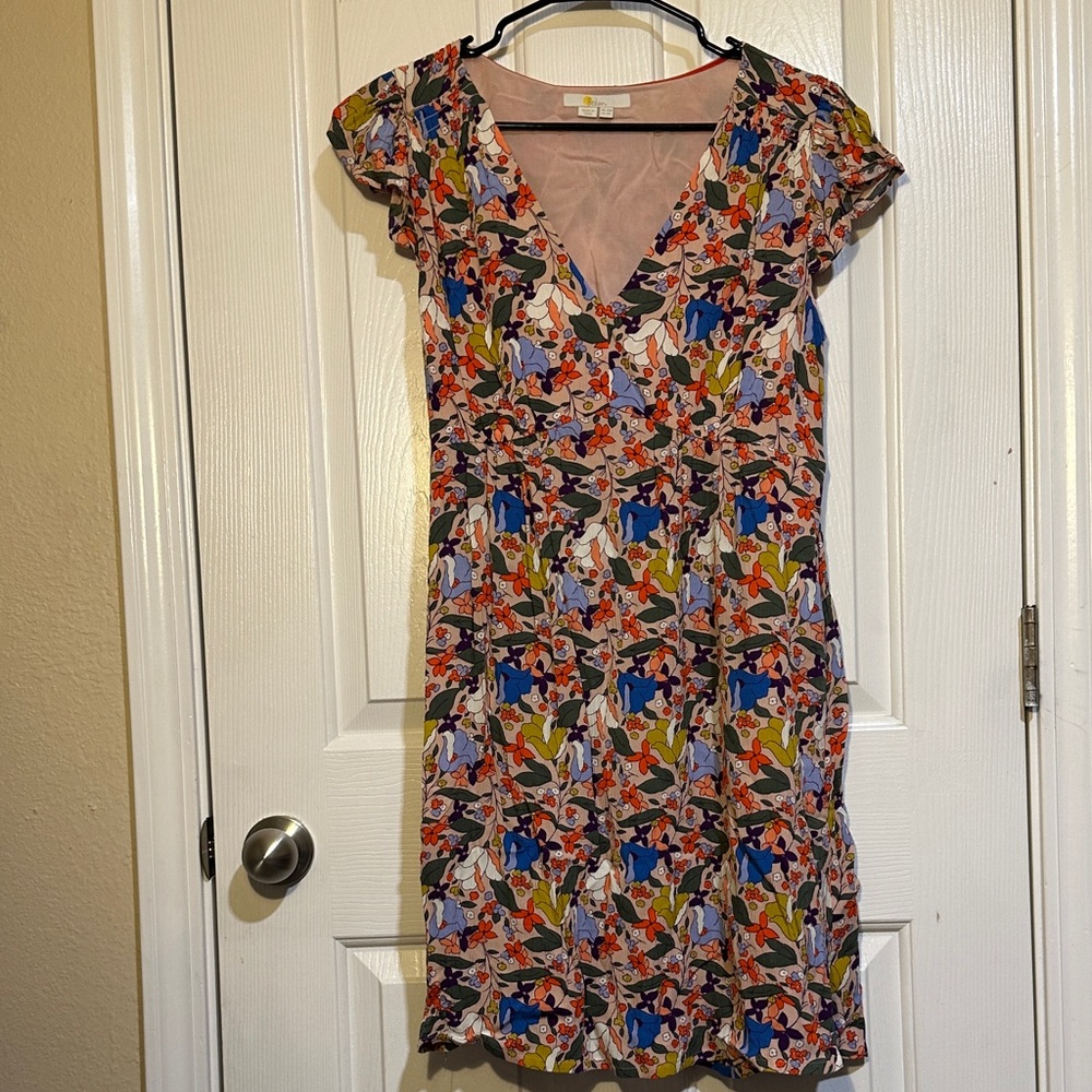 Boden Multicolor Floral Mini Dress